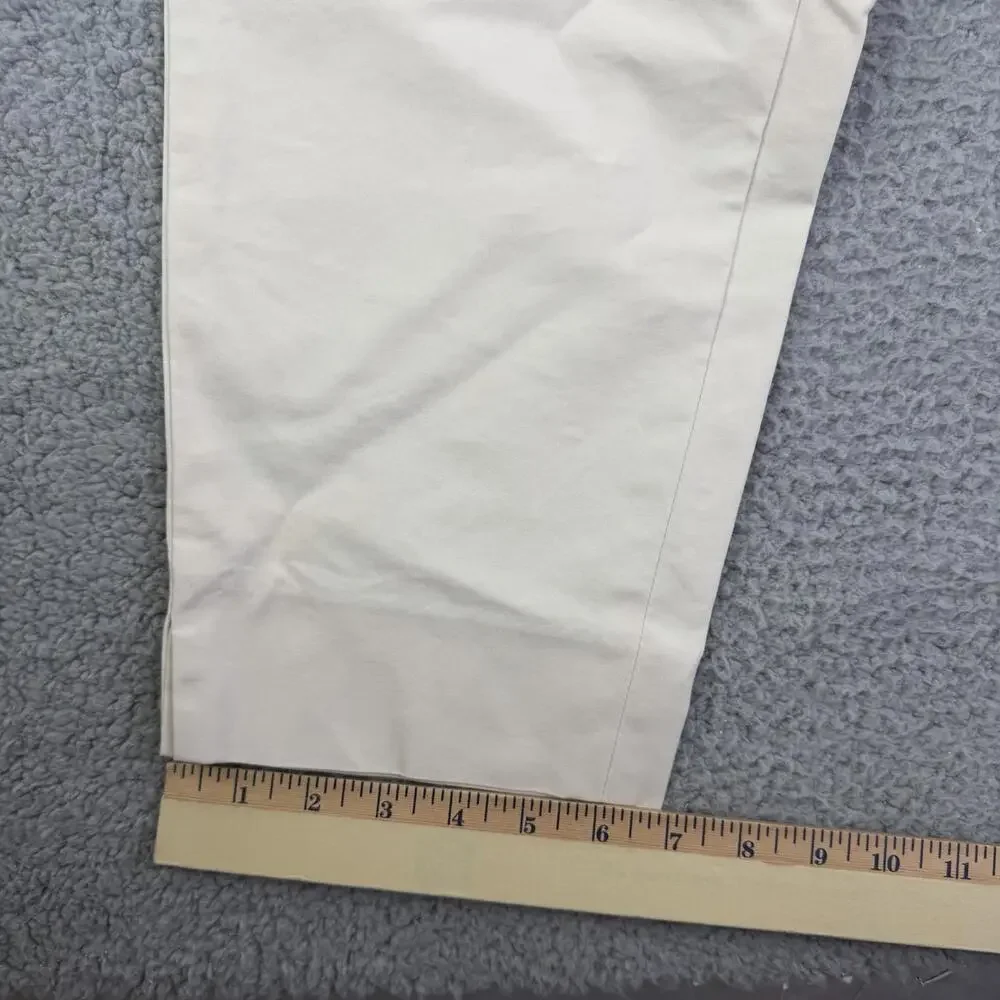 Lafayette 148 Stanton Beige Pants Women's 14 Curvy Stretch  Cropped - Picture 9 of 11